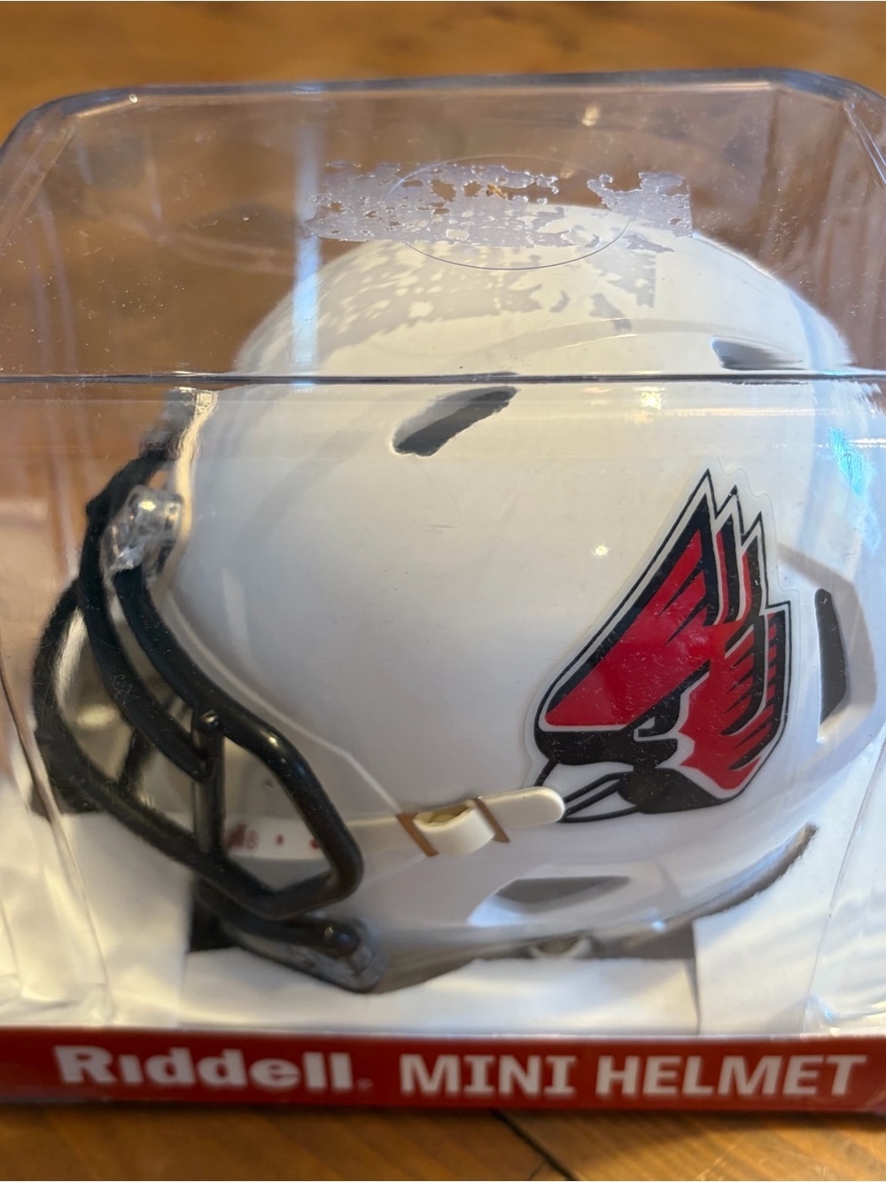 Ball State Cardinals White Mini Football Helmet Riddell NCAA Licensed Brand New